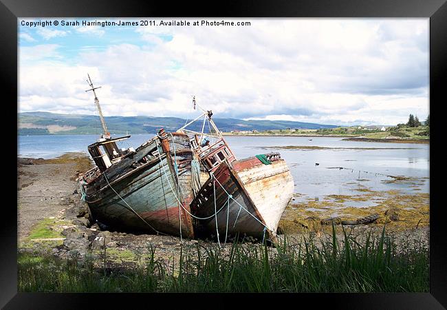 Fishing boats, Isle of Mull Framed Print by Sarah Harrington-James