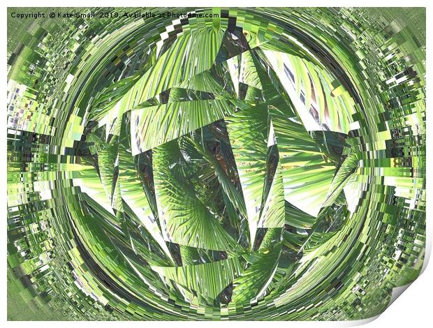 Palm leaves Print by Kate Small