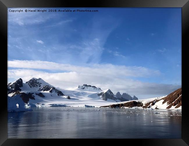 View from Red Rock Ridge, Antarctica Framed Print by Hazel Wright