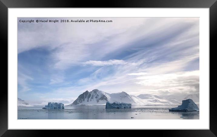 View from Red Rock Ridge, Antarctica Framed Mounted Print by Hazel Wright