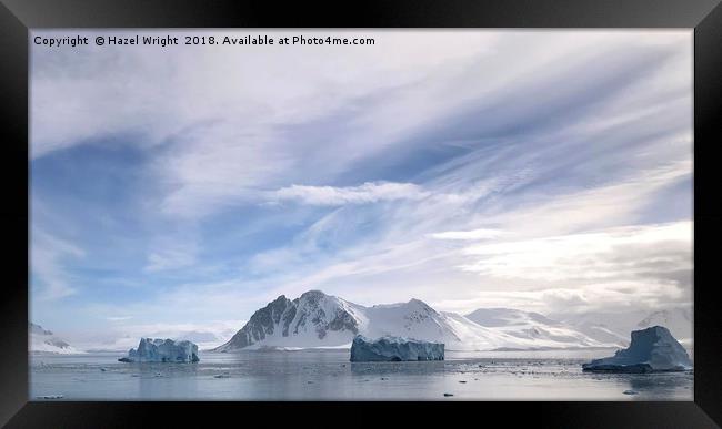 View from Red Rock Ridge, Antarctica Framed Print by Hazel Wright
