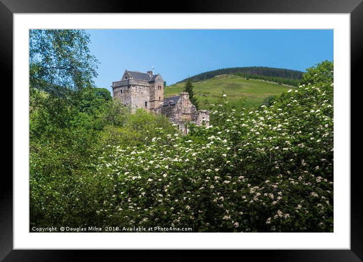 Castle Campbell Framed Mounted Print by Douglas Milne