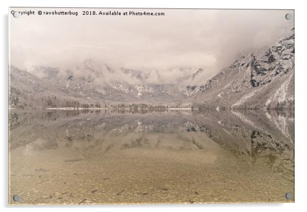 Lake Bohinj Reflection Acrylic by rawshutterbug 
