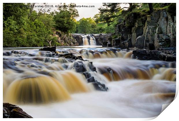 The River Tees at Low Force, Upper Teesdale. Print by David Forster