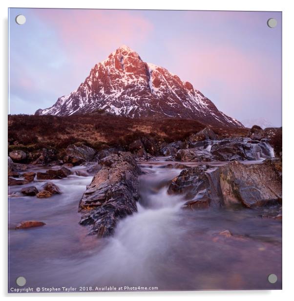 Sunrise in Glencoe Acrylic by Stephen Taylor