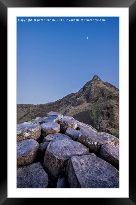 Moonrise On The Stones Framed Mounted Print by Peter Lennon