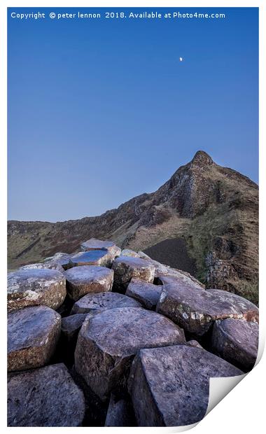 Moonrise On The Stones Print by Peter Lennon
