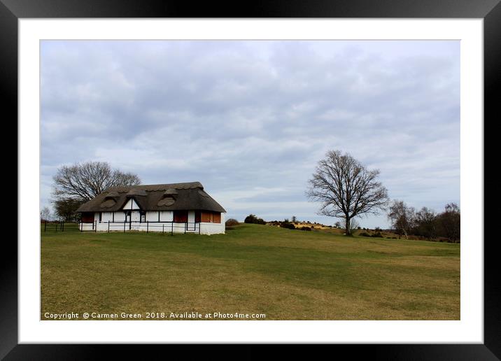 Bolton's Bench cricket club pavilion Framed Mounted Print by Carmen Green