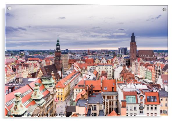 Wroclaw cityscape, Poland Acrylic by KB Photo