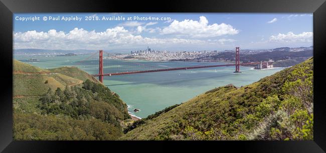 San Fransisco Panorama Framed Print by Paul Appleby