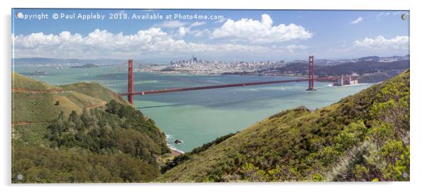 San Fransisco Panorama Acrylic by Paul Appleby