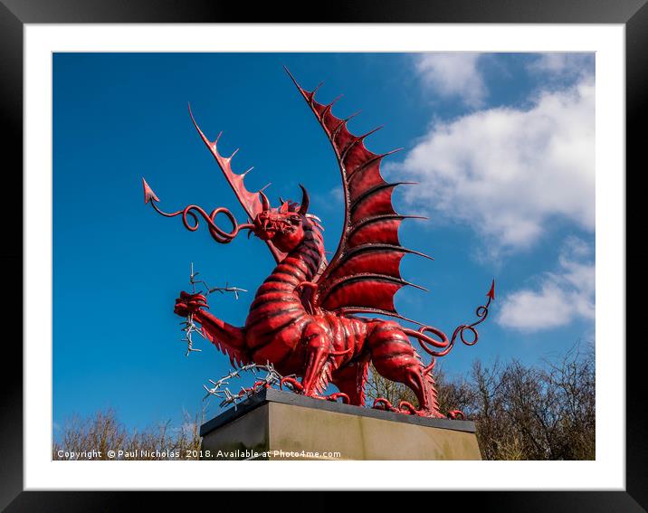 Mametz Wood Welsh 38th Memorial Framed Mounted Print by Paul Nicholas