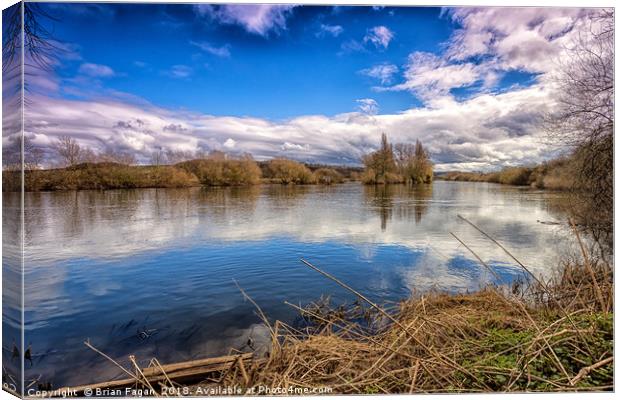 Reflections on the River Trent Canvas Print by Brian Fagan