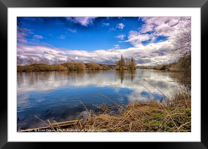 Reflections on the River Trent Framed Mounted Print by Brian Fagan