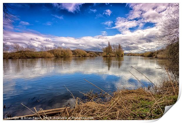 Reflections on the River Trent Print by Brian Fagan