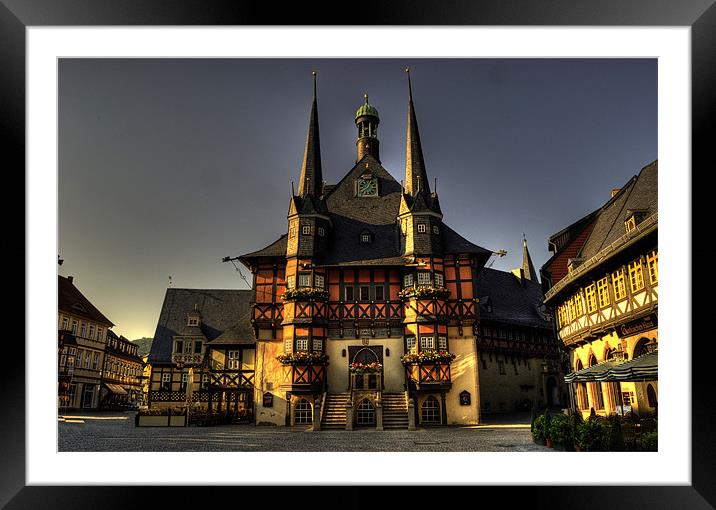 The Rathaus of Wernigerode Framed Mounted Print by Rob Hawkins