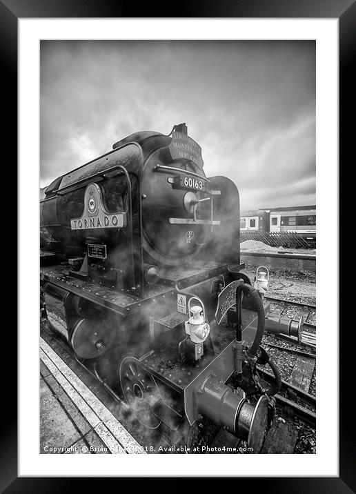 60163 Tornado Steam locomotive  Framed Mounted Print by Brian Fagan