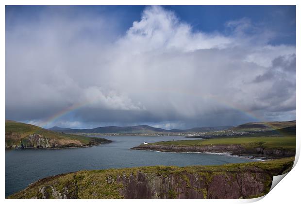 A day for rainbows in Dingle Print by barbara walsh