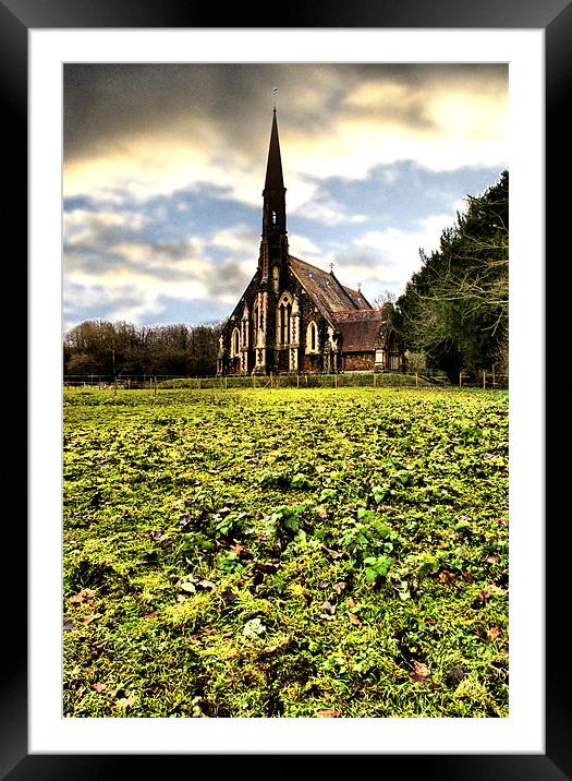 St Mary's Church, Tidworth Framed Mounted Print by John Russell