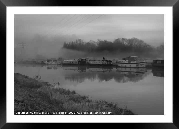 standestead abbotts in the mist 2BW Framed Mounted Print by Jack Jacovou Travellingjour