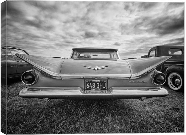 American 1959 Buick Invincta in monochrome Canvas Print by Donnie Canning