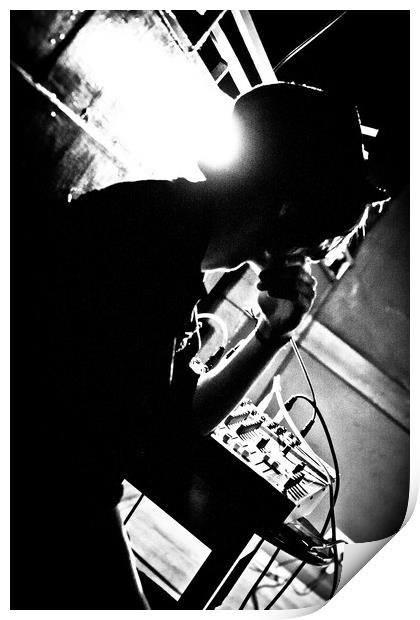 DJ in Nightclub Print by Donnie Canning