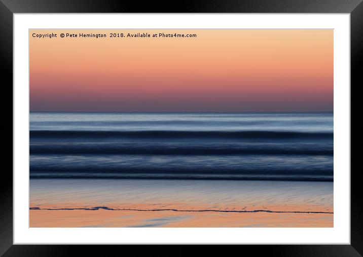 Sunset at Woolacombe Framed Mounted Print by Pete Hemington