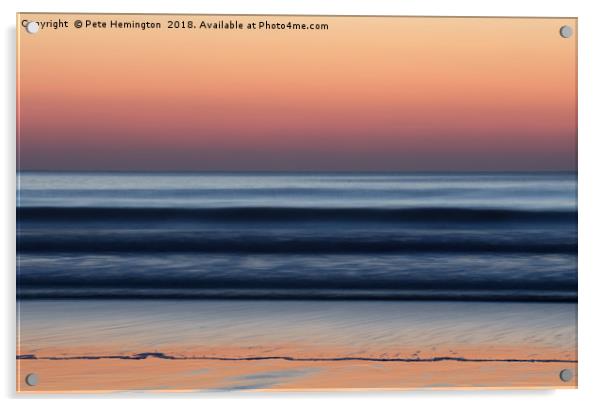 Sunset at Woolacombe Acrylic by Pete Hemington