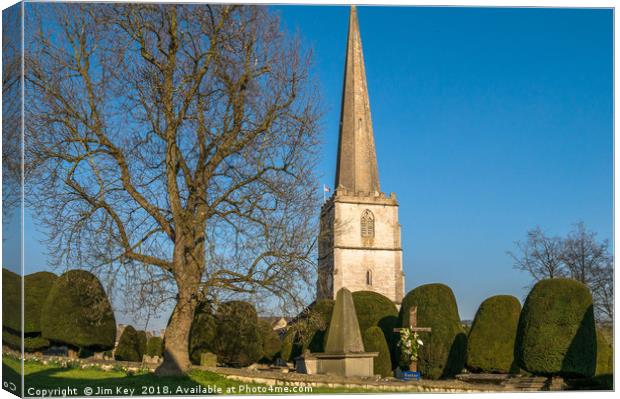 Saint Mary's  Painswick The Cotswolds Canvas Print by Jim Key