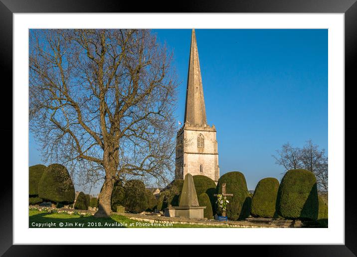 Saint Mary's  Painswick The Cotswolds Framed Mounted Print by Jim Key