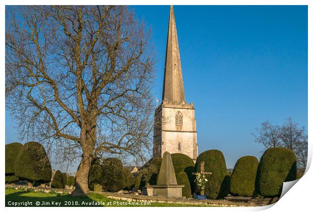 Saint Mary's  Painswick The Cotswolds Print by Jim Key