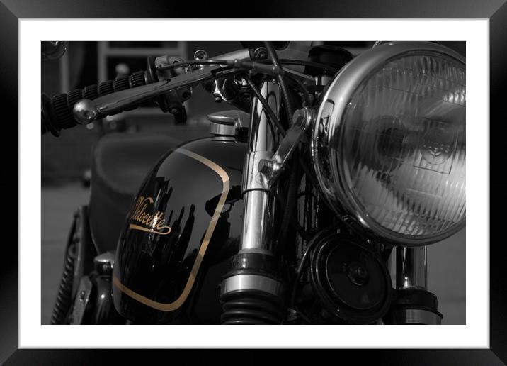 Velocette Motorbike Framed Mounted Print by Donnie Canning