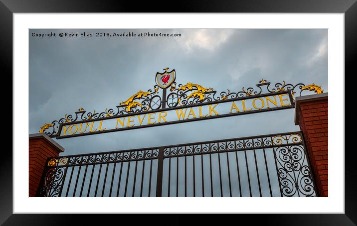 Shankly Gates: Liverpool's Heartbeat Framed Mounted Print by Kevin Elias