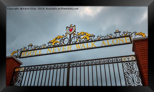 Shankly Gates: Liverpool's Heartbeat Framed Print by Kevin Elias