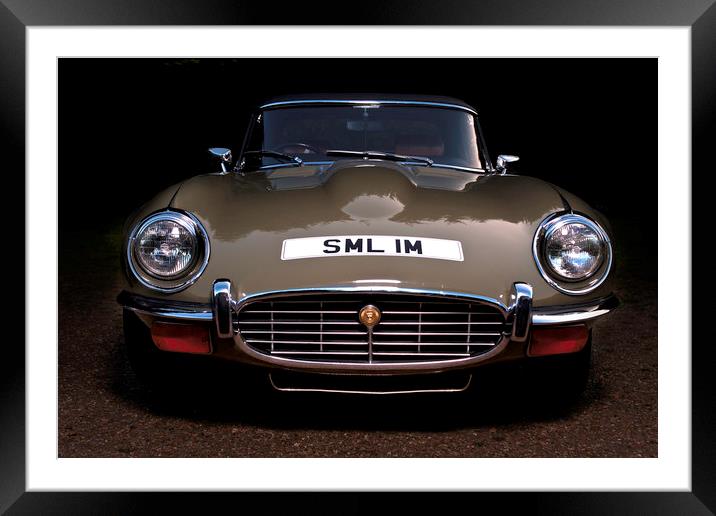 Jaguar E-Type Framed Mounted Print by Donnie Canning