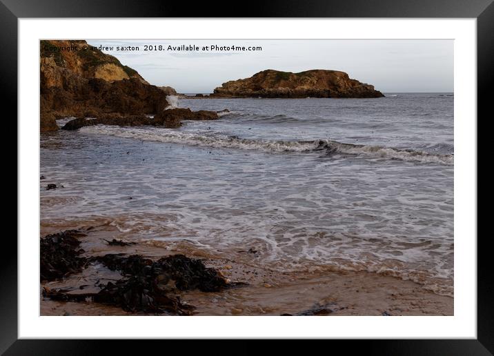 THE SEA ROCK Framed Mounted Print by andrew saxton