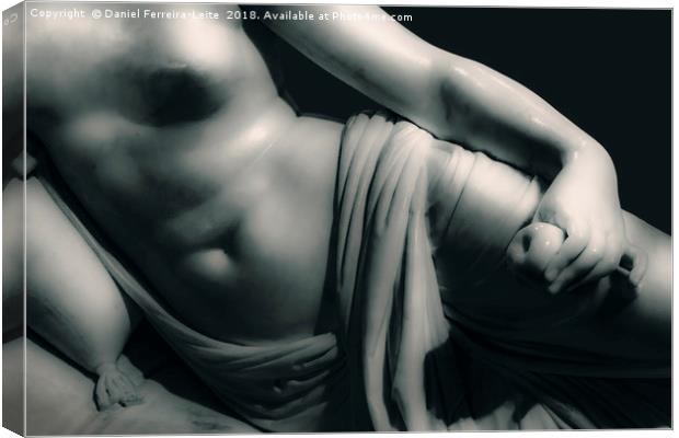 Woman on Bed Sculpture Isolated Photo Canvas Print by Daniel Ferreira-Leite