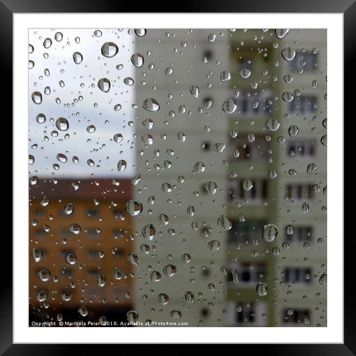 Drops of rain Framed Mounted Print by Marinela Feier