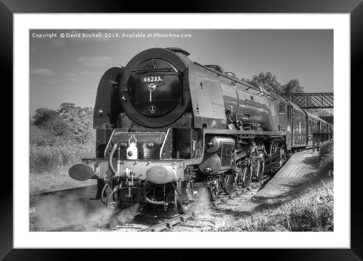 46233 Duchess Of Sutherland at Butterley. Framed Mounted Print by David Birchall