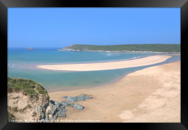 Crantock Beach, Newquay Framed Print by Diane Griffiths