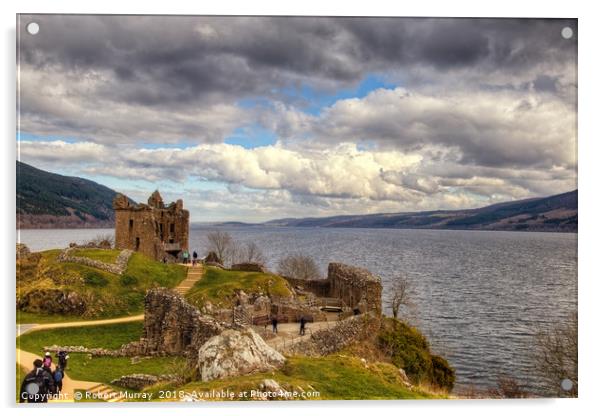 Urquhart Castle and Loch Ness,  Scotland. Acrylic by Robert Murray