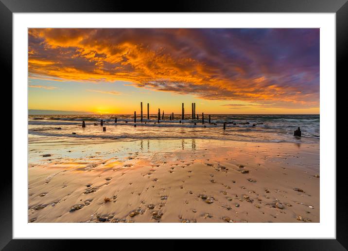 Port Willunga beach Adelaide, SA Framed Mounted Print by Michael Brookes