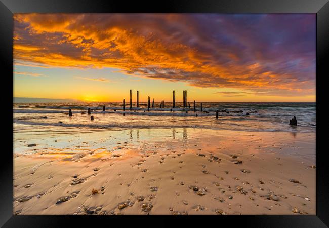 Port Willunga beach Adelaide, SA Framed Print by Michael Brookes