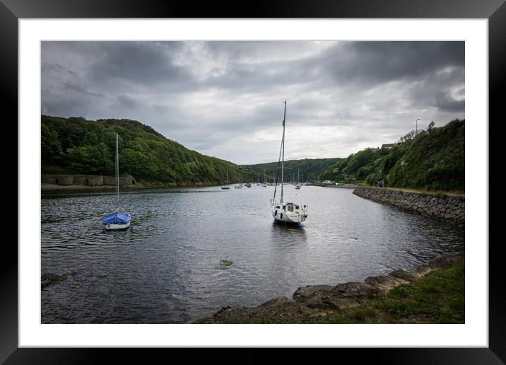 Solva Harbour Framed Mounted Print by Katie Mitchell