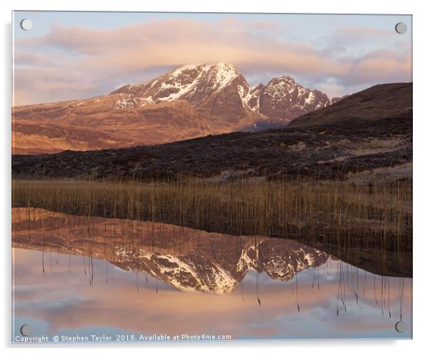 Loch Cill Chriosd Acrylic by Stephen Taylor