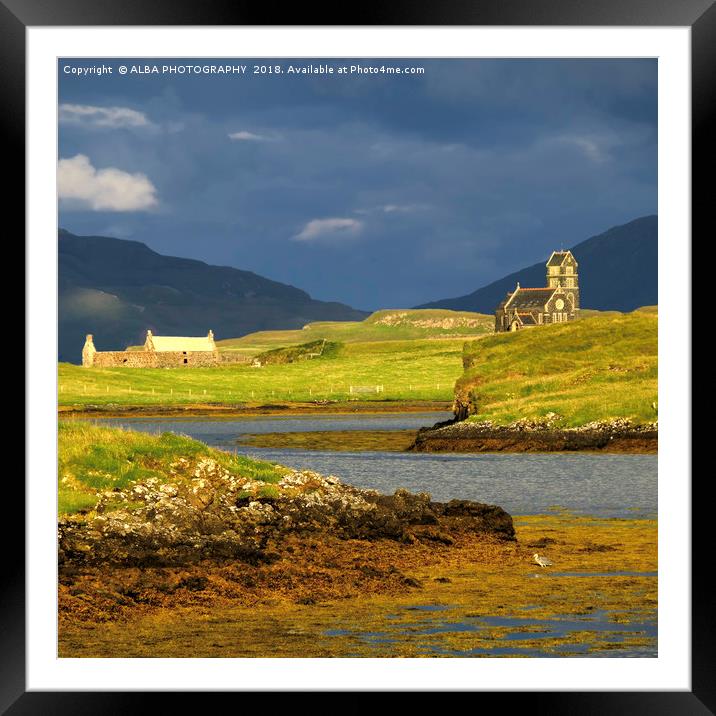 St Edwards Church, Sanday, Isle of Canna Framed Mounted Print by ALBA PHOTOGRAPHY