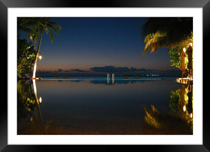 Night in the Maldives Framed Mounted Print by Madeline Harris