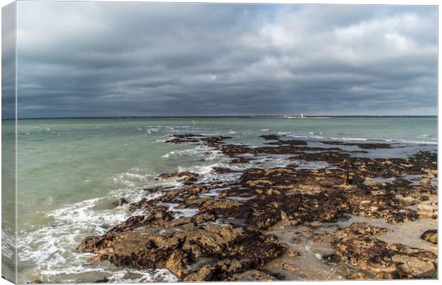 Stormy Solent Skies Canvas Print by Alf Damp