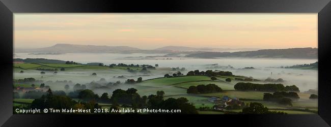 Misty Monmouthshire Morning Framed Print by Tom Wade-West