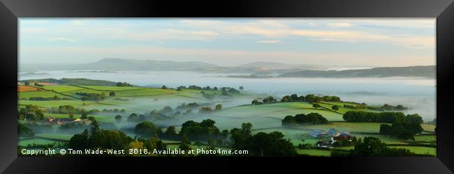 Misty Monmouthshire Morning Framed Print by Tom Wade-West